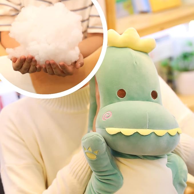 29.53'' Dinosaur Plush Pillow Toy Dinosaur Stuffed Animal Sleeping Pillow Cute Cartoon Soft Long Body Pillow Gift for Kids (Green)