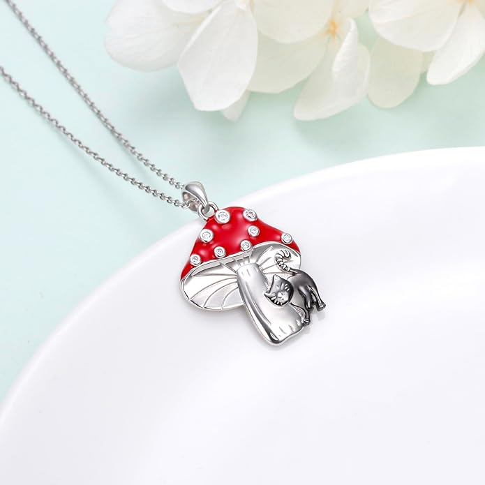 Alphm 925 Sterling Silver Chicken Capybara Raccoon Highland Cow Axolotl Necklace Cute Animal Necklace Jewelry for Women