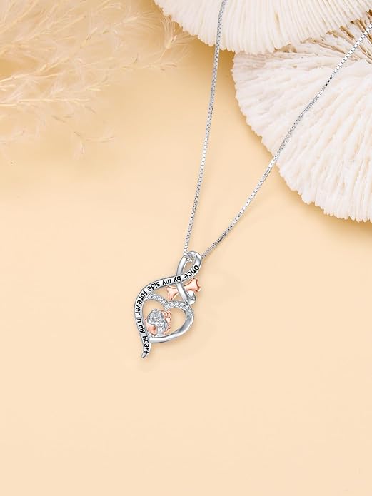 925 Sterling Sliver Yorkshire/Corgi/Labrador/Pug/Bulldog/Paw Print/Cross Necklace Cute Puppy Dog Necklace Jewelry Birthday Gifts for Women Girls Dog Lovers