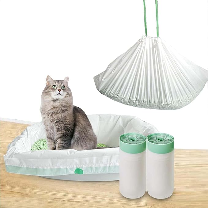 20 Count Extra Large Cat Litter Box Liners, Cat Litter Waste Receptacles Bags for Cleanpethome Self-Cleaning Cat Litter Box