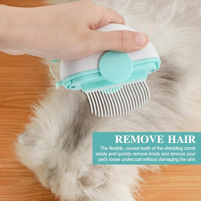 2 Pcs Cat Brush, 2 in 1 Cat Deshedding Brush, Portable Cat Grooming Brush with Cat Tongue Comb, cat grooming supplies Pet Tool Accessories for Short or Long Haired Cats
