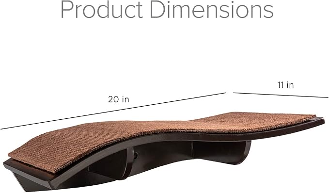 Arf Pets Cat Perch, Wall-Mounted Wooden Shelf for Your Pet, Attractive Curved Wood Ledge Encourages Natural Activity & Fun Exercise for Your Kitty,Sturdy Feline Furniture, Holds Up to 44 Lbs. 2 Pack