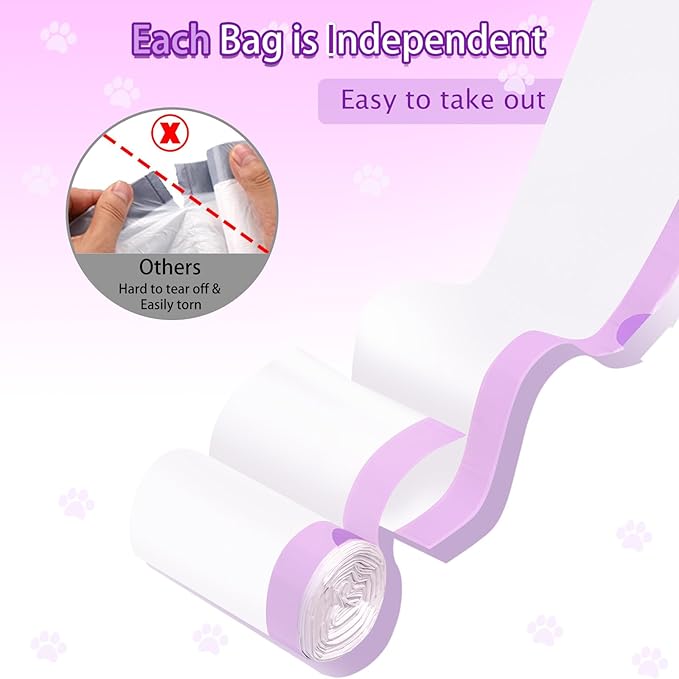 100 Pack Drawstring Cat Litter Box Liners Compatible with Litter-Robot 3/4, Waste Bags Heavy Duty for Automatic Self Cleaning Litter Box