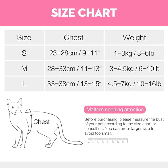 Heywean Cat Harness and Leash - Ultra Light Escape Proof Kitten Collar Cat Walking Jacket with Running Cushioning Soft and Comfortable Suitable for Puppies Rabbits (S, Pink)