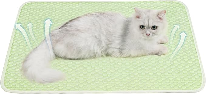 Mora Pets Dog Cooling Mat Breathable Cooling Pad for Dog Cats Washable Pet Cooling Mat for Indoor Outdoor Pets with Non-Slip Bottom 28 x 22 inch Small