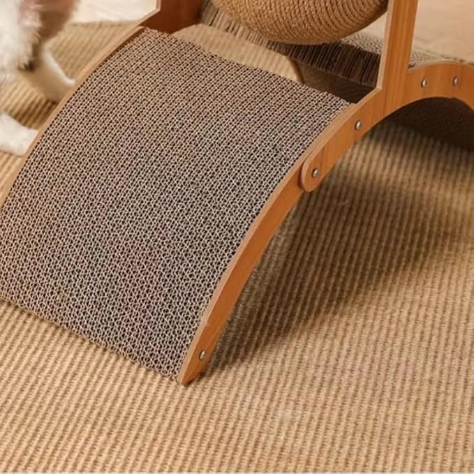 Cat Scratch Pad, Ferris Wheel Design, Suitable for Cat Play, Interaction, Nail Grinding, Bite Resistant. (Arch, Small)