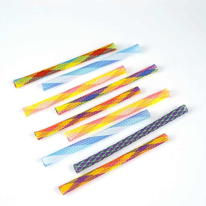 42 Pieces Cat Spring Toys Set, Colorful Cat Spring Toy and Cat Tube Toy Interactive Cat Toy for Indoor Cats, Playful Flexible Cat Plastic Coil Spiral for Kittens to Swat, Bite, Hunt(Random Color)