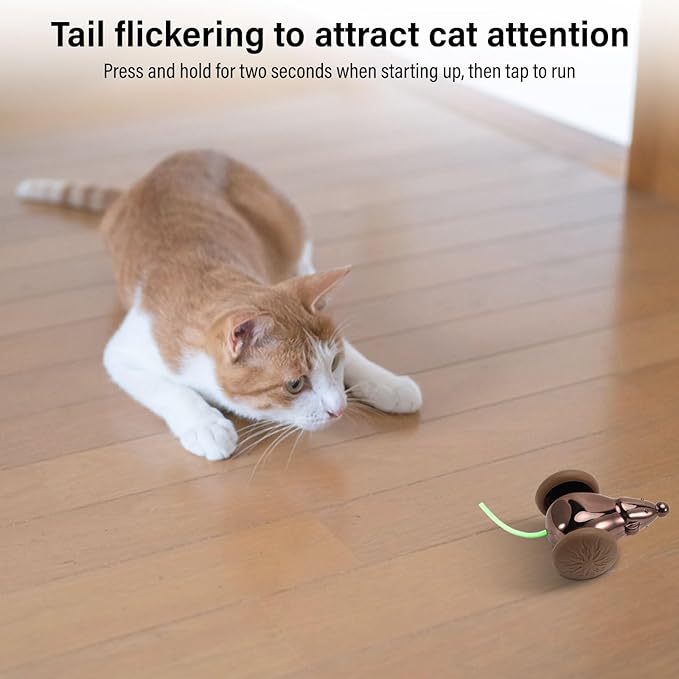 Automatic Cat Mouse Toy,Interactive Cat Toys for Indoor Cats,Smart Sensing Moving Electric Cat Toys,Kitten Toys,USB Rechargeable