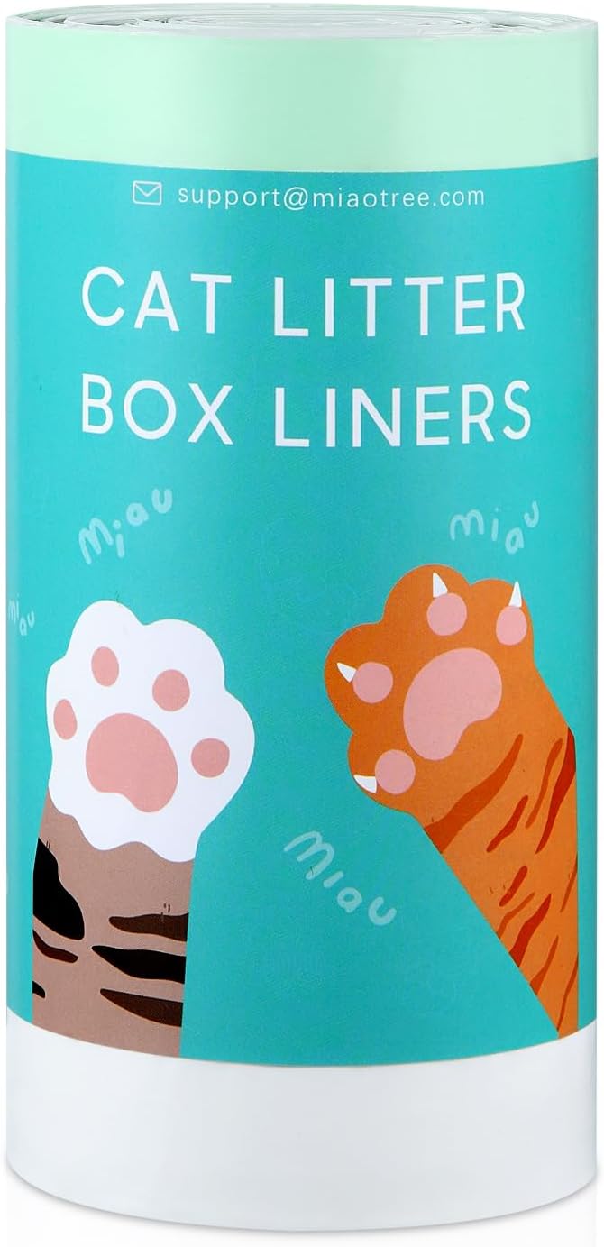 50 Count Waste Drawer Liners Bags Compatible with Litter Box Robot 4 and 3, Thick Self-cleaning Cat Litter Box Liners refill with Drawstring Heavy Duty 10-12 Gallons of Capacity