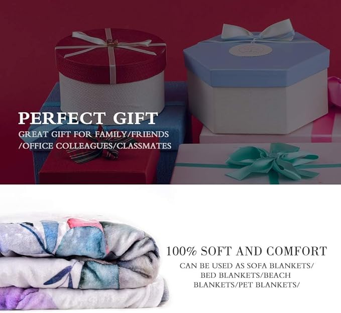 58 x 80 Inch Cute Cat Print Super Soft Throw Blanket for Bed Couch Sofa Lightweight Travelling Camping Throw Size for Kids Adult All Season