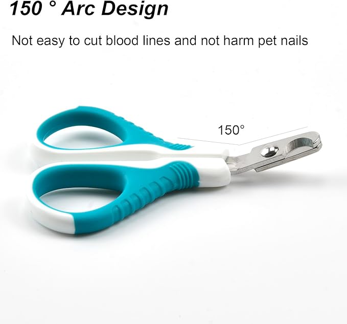 AKIRO Cat Nail Clipper, Cat Claw Trimmers, Pet Nail Clippers for Small Animals, Cat Claw Clippers, Cat Clippers for Nails, Kitten Nail Clipper, with Safety Guard and Sharp Angled Blade