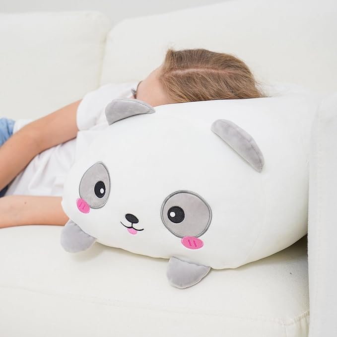 24 inch Large Panda Plush Pillow Toy, Panda Big Stuffed Animals, Kawaii White Bear Doll Jumbo Cushion Plushies Gift for Girls Boys Kids, Birthday