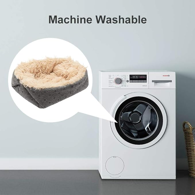 PUPTECK Furry Self Warming Cat Bed Mat - Foldable Convertible Thermal Cat Sleeping Bag Pad, Comfy Pet Heated Nest Mat Anti-Slip for Cat & Puppy