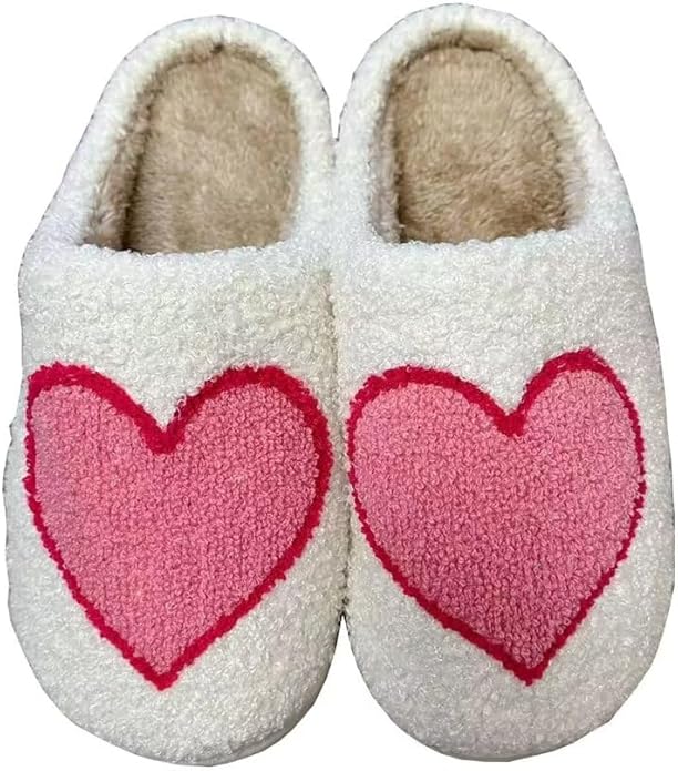 Animal Pattern Slippers - Hello Cat, Bear, Moose & Love Designs - Comfy Memory Foam Plush Cloud Slippers for Couples & Indoor Home