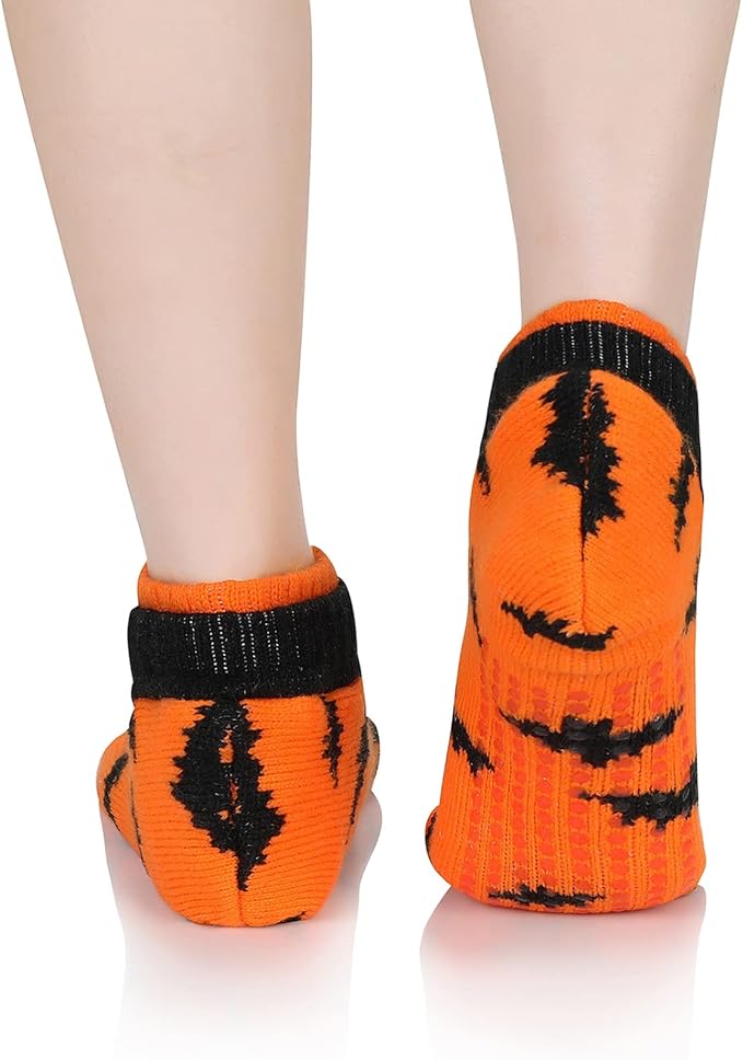 American Trends Fuzzy Socks for Women with Grippers Non Slip Christmas Socks
