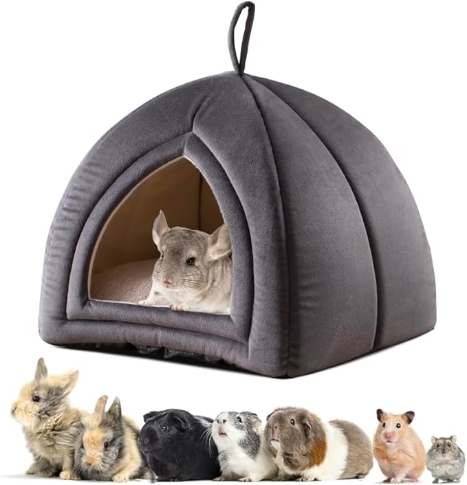 KASENTEX Cozy Small Pet Bed - Ultra Soft Plush Cushion for Cats and Small Animals, Washable Sleeping Pad, Perfect for Indoor Pets, 11 Inches, Dark Grey