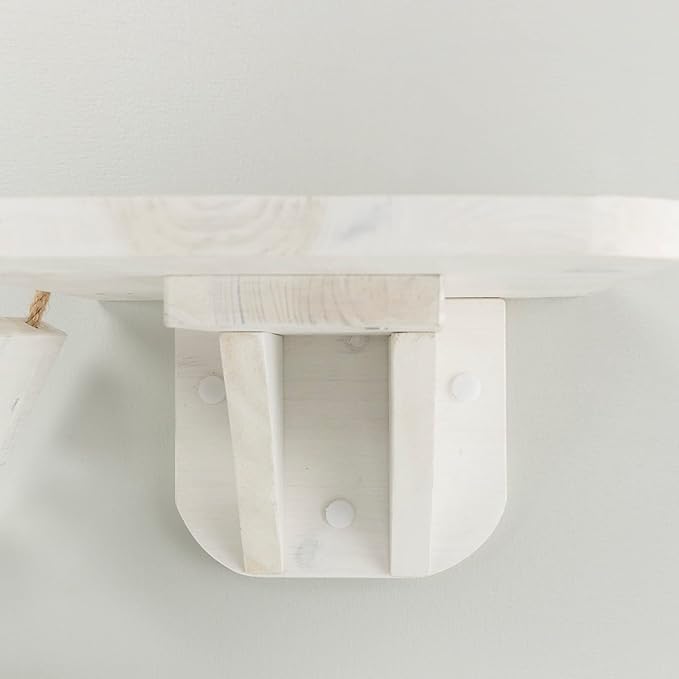 TRIXIE Wall Mount Cat Bridge, Three Platforms Linked by Bridge, White