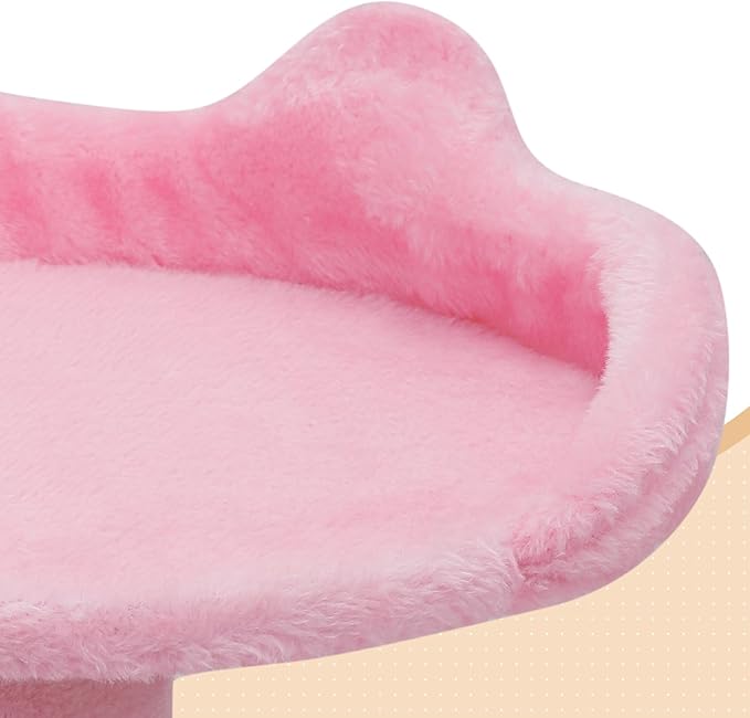 MoNiBloom Cat Tree, 54 Inch Cat Tree Tower with 2 Cat Condo, Cat Tower with Scratching Post, Cat Climbing Tower, Cat Tree for Indoor Cats, Soft Pink