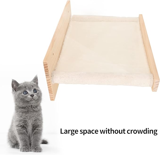 Tnfeeon Wall Mounted Cat Hammock Bed Cat Wall Furniture Breathable Washable Saving Space Cat Window Perch Shelf for Indoor Summer