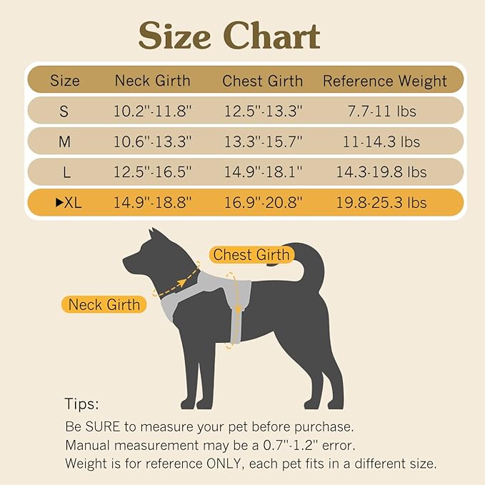 Cat Harness and Leash Set for Walking, Adjustable Kitten Vest Harness with Reflective Strip Breathable Mesh, Escape Proof Soft Pet Safety Vest for Cats, Kittens, Puppies, XL Coffee