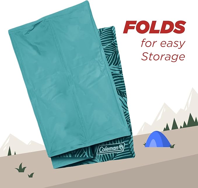 Coleman Reversible Cooling Pet Mat, Medium, 24" x 30", Navy and Teal