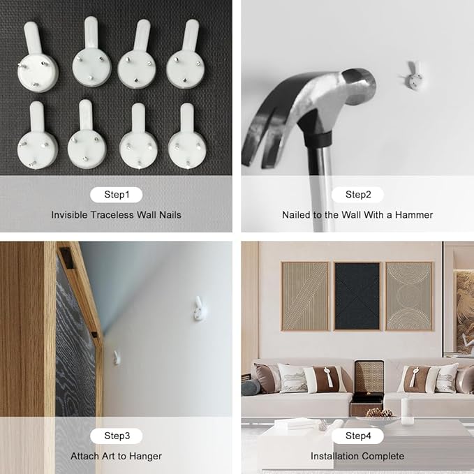 Ausril Boho Abstract Framed Canvas Wall Art Set, Neutral Beige Wall Decor, Mid Century Modern Wall Painting, Large Minimalist Textured Art Print for Living Room, Bedroom, Office 36"x24"x3