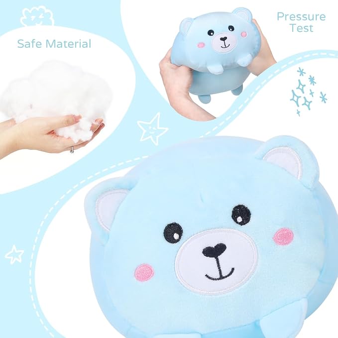 AIXINI 23.6 inch Cute Bear Plush Stuffed Animal Cylindrical Body Pillow,Super Soft Cartoon Hugging Toy Gifts