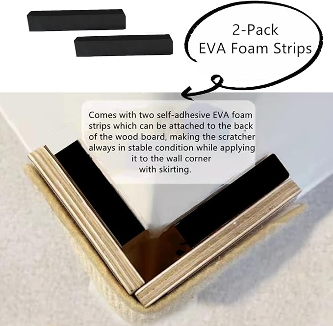 SHENGOCASE 24.5" Tall No Drilling Wall Sofa Couch Corner Cat Sisal Scratcher,Scratching Post,Replaceable Sisal Scratch Pad Mat, Couch Protector