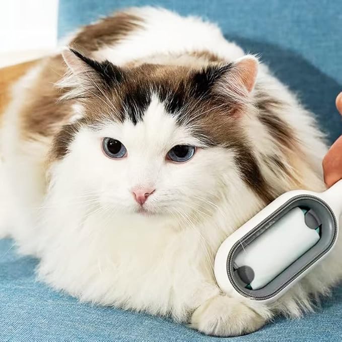 3 in 1 Grooming Kit: Shedding Brush, Fur Remover for Furniture, Self-Cleaning Comb for Deshedding Pet Hair