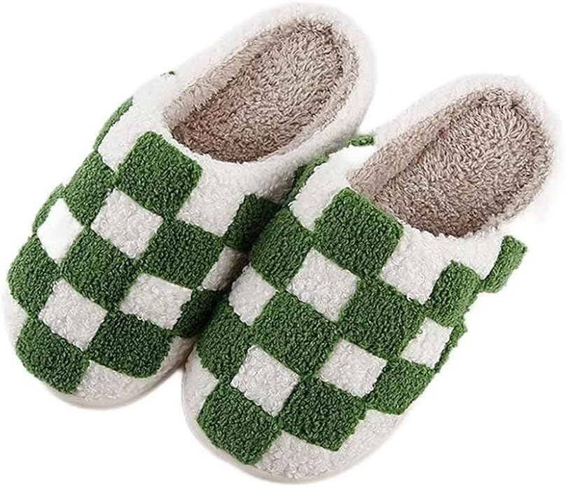 Animal Pattern Slippers - Hello Cat, Bear, Moose & Love Designs - Comfy Memory Foam Plush Cloud Slippers for Couples & Indoor Home