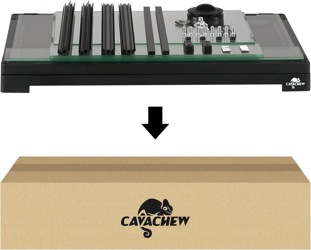 34 Gallon Reptile Tank, Glass Reptiles Terrarium 24" x 18" x 18", Sliding Door, Top Ventilation, Cable Pass, Humidify Hole, Glass Reptile Cage Habitat for Bearded Dragon, Lizard, Snake, Gecko