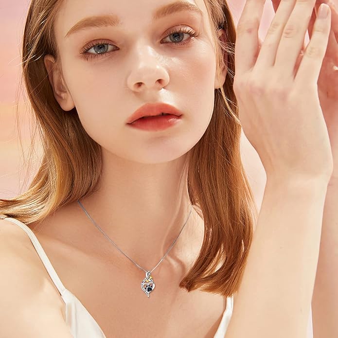 925 Sterling Sliver Yorkshire/Corgi/Labrador/Pug/Bulldog/Paw Print/Cross Necklace Cute Puppy Dog Necklace Jewelry Birthday Gifts for Women Girls Dog Lovers