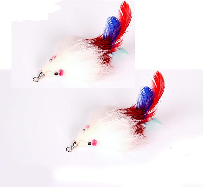 2 Pcs Cat Toys Variety Pack,Interactive Toys for Cats, Kitten Toys, Best cat Toys for Exercise, cat Toy Teaser Wand CT15-10 Mouse
