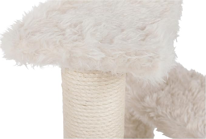 TRIXIE Baza Senior Cat Tree with Hammock and Steps | Scratching Posts | Cat Playground | Cream, Medium, (44544)