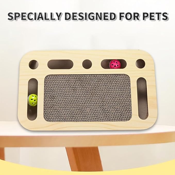 Vivicreate Multi-Functional Cat Scratching Board, High-Density, Breathable, Abrasion Resistant Scratcher with Lounge Bed, Reversible