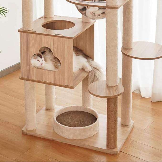 4PCS 12 Inch Cat Scratching Post with Natural Sisal Rope Cat Scratch Pole Cat Scratching Tree Scratching Posts for Indoor Cats Replacement Part Accessories for DIY Cat Tower Cat Hammock