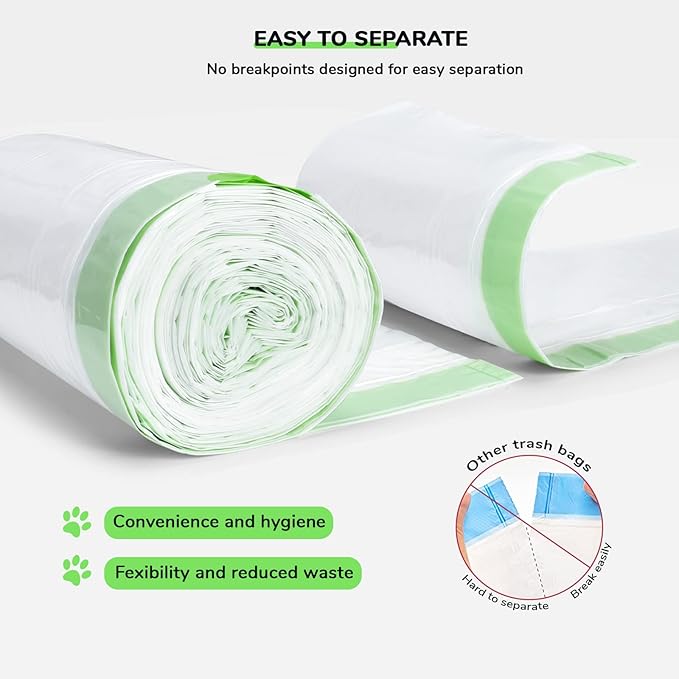 65 Count Litter Box Liner Bags for Auto Litter Box Robot 3 4, Drawstring Self Cleaning Litter Drawer Liners Replacement, Durable Cat Waste Bags, Unscented