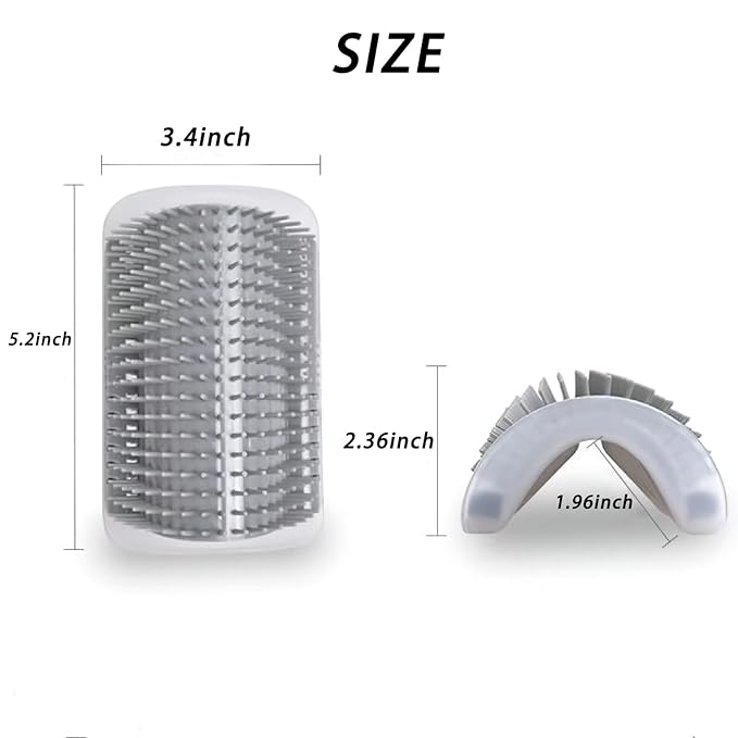 5Pack Self Groomer - Soft Face Massager with Catnip Pouch, Grooming Brushes for Indoor Cats, Comfort Rubbing Post Wall Corner Scratcher Comb for Long & Short Fur