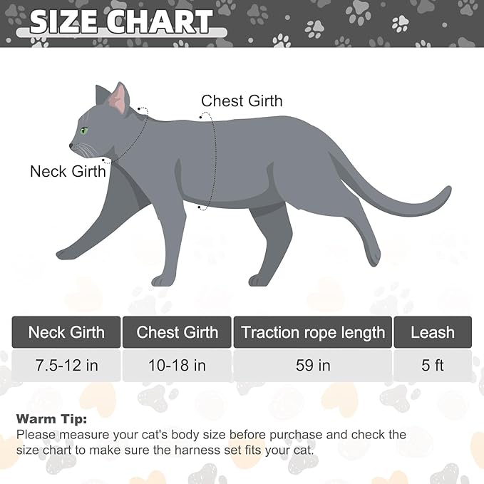 KOOLTAIL Cat Harness and Leash Set Escape Proof with Cat Airtag Holder Collars (3 in 1), Comfortable Lightweight Adjustable Kitten Harness for Small Medium Large Cats Safe Walking & Travel, Black