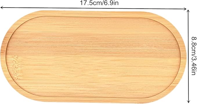 4PCS Mosaic Bamboo Coasters for Crafts, Blank Base Trays, Drinking Cup Coaster, Plant Coaster, Art Plate,DIY Mosaic Supplies (Oval)