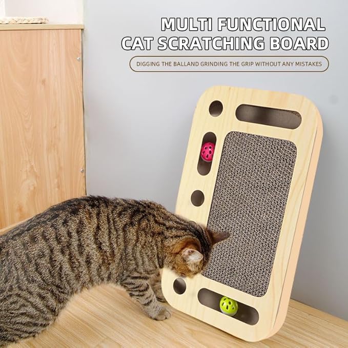 Vivicreate Multi-Functional Cat Scratching Board, High-Density, Breathable, Abrasion Resistant Scratcher with Lounge Bed, Reversible