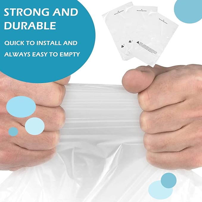 120 Count Waste Drawer Liners Bags Compatible with All Litter Box Robot Models, 9-11 Gallons Litter Box Liners