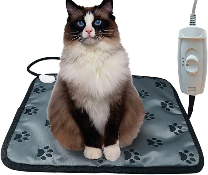 Pet Heating Pad for Small Dogs Cats Heated Bed mat Indoor Electric Cat Heating pad Waterproof Dog Heating pad Chew Proof Cord,Easy Clean