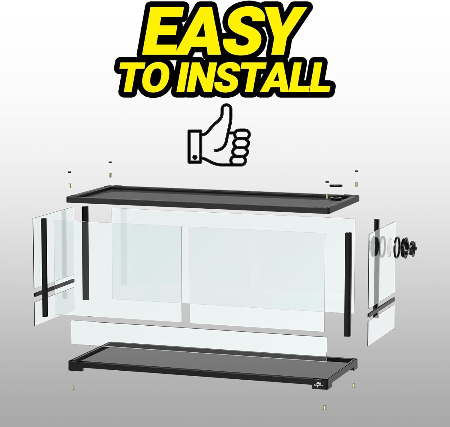 20 Gallon Reptile Tank, 30" x 12" x 12" Reptile Terrarium, Top Screen Ventilation, Sliding Door, Cable & Fogger Pass, Glass Enclosure for Bearded Dragon, Lizard, Gecko, Frog, Snake
