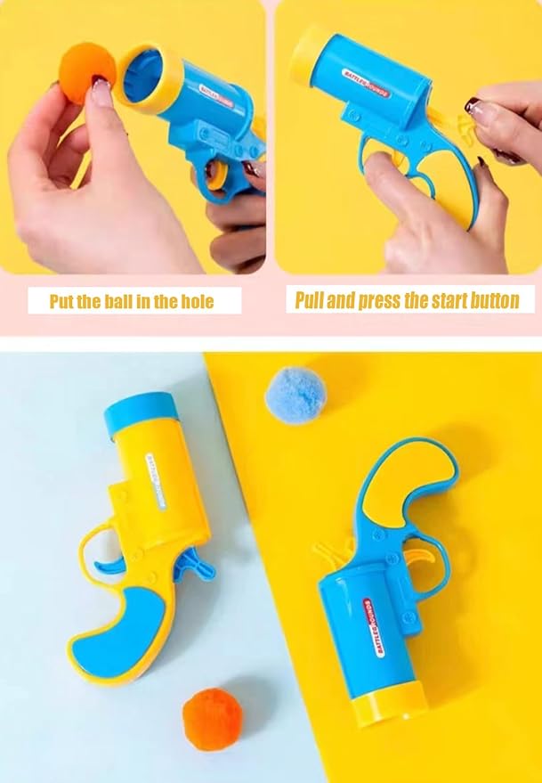 50Pcs Cat Ball Toy Launcher Gun Cat Toys Balls Best Cat Toys for Bored Cats Cat Toys Ball Launcher Cat Toys for Indoor Cats (blue)