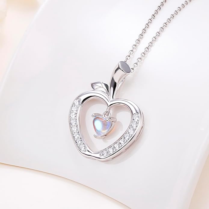 925 Sterling Silver Animal Necklaces Lion/Honeybee/MaMa Bear/Koalas Necklace Adjustable Chain Animal-Lover Pendant CZ/Moonstone Jewelry For Women Men