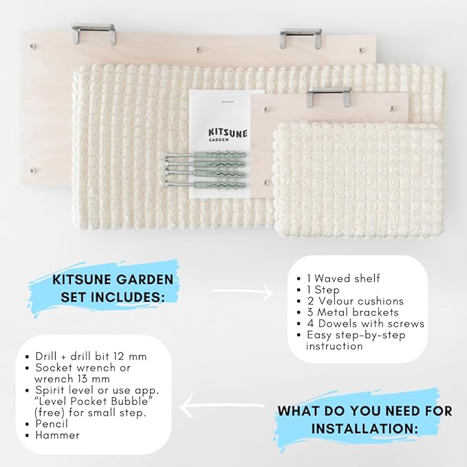 Floating Cat Shelves, Cat Wall Furniture, Wall Mounted Cat Shelf, Cat Bed, Modern Cat Bed, Cat House, Cat Steps for Wall, Cat Window Perch, Cat Wall Set Ivory/White Waved Cat Shelf Cat Step