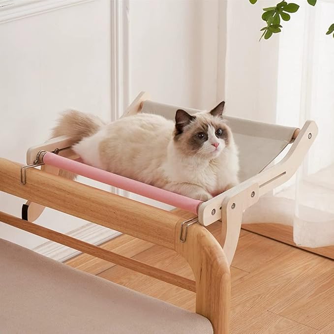 Long-Lasting & Stable Cat Bedside Perch,Easy to Assemble and Use Cat Windowsill Bed,Making The Most of Space,Chair Back or Drawer Perch for Cat