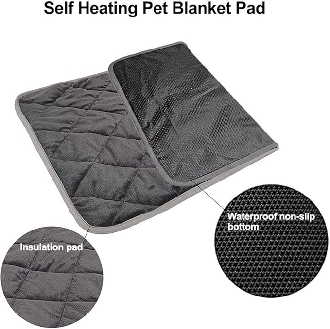 Non-Electric Pet Warming Pad, Pet Blanket Thermal Cat and Dog Warming Bed Mat for Cats Dogs and Kittens for Outdoor Indoor