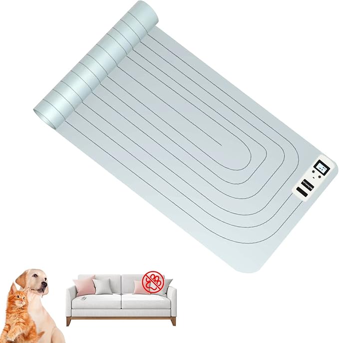 pet Training mat, Scan pet Indoor Electric Shock mat, LED Screen Cats and Dogs Electric Shock mat, Electric Drive Training mat to Keep Pets Away from The Sofa, 3 Modes (20"x48") (20x48) (12X60)